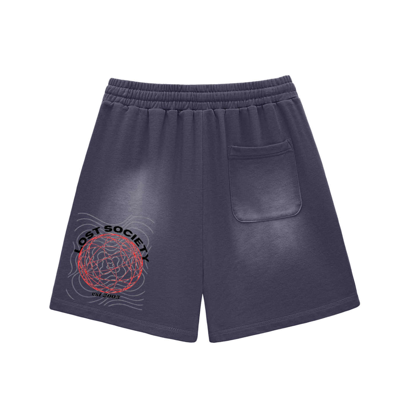 Sun Fade Raw Edge Cotton Shorts