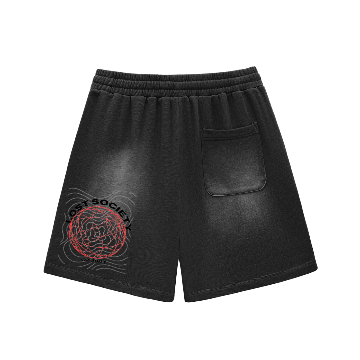 Sun Fade Raw Edge Cotton Shorts