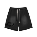 Sun Fade Raw Edge Cotton Shorts